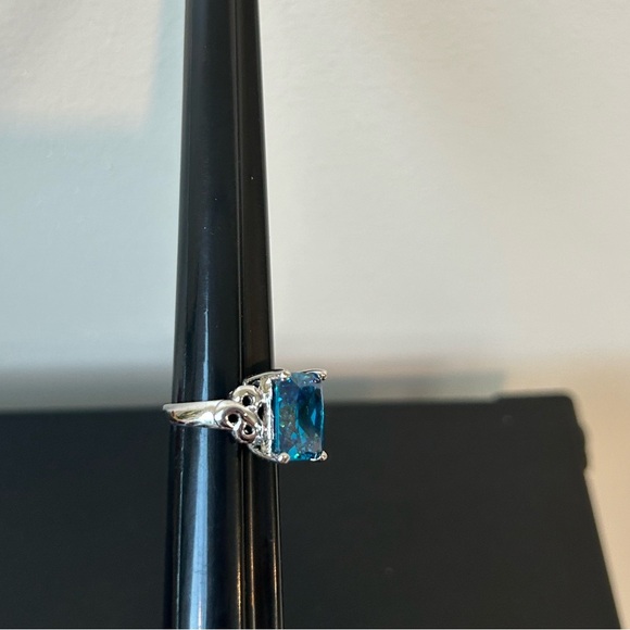 Cute Blue ring 14 k gold plated - Picture 3 of 6